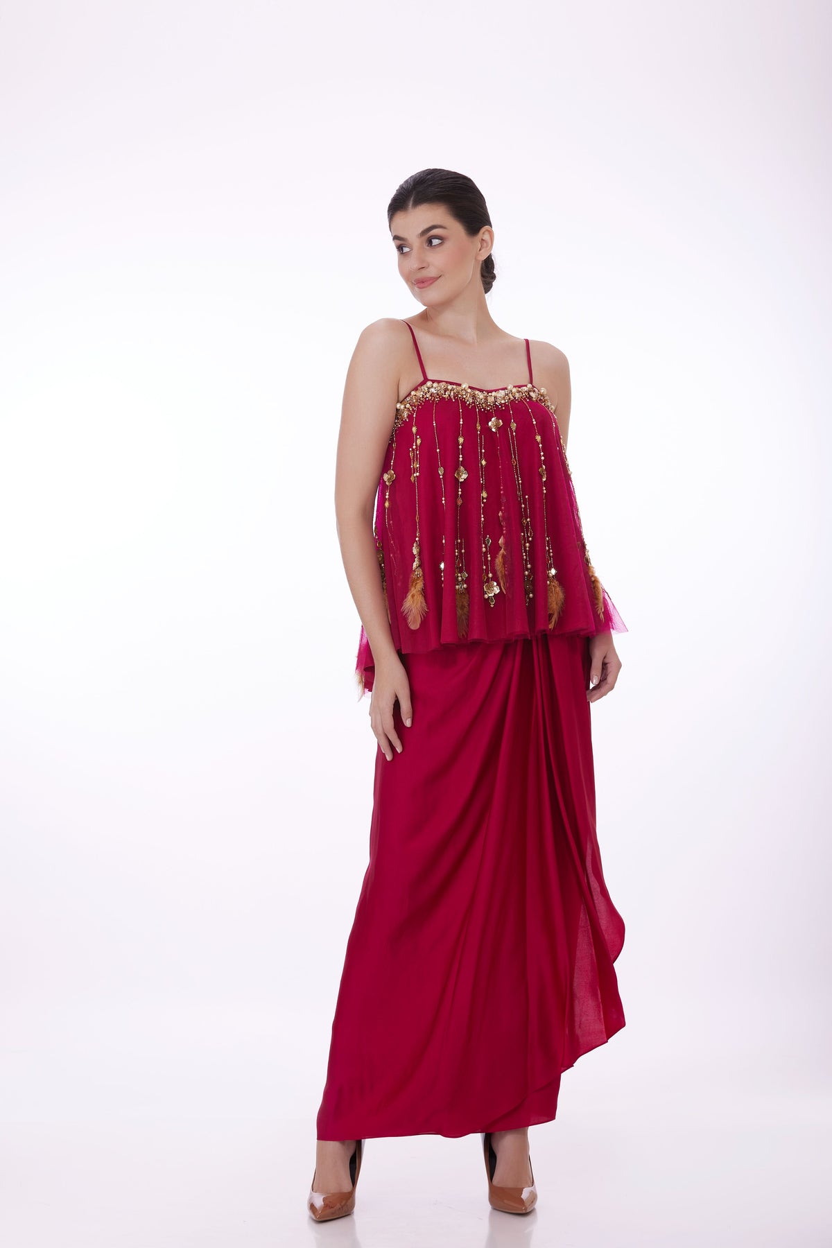 Ruby Camisole With Mirror Work