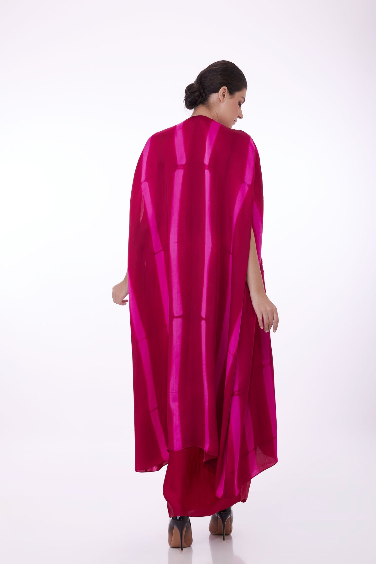 Pink Tye-dye Cape Set