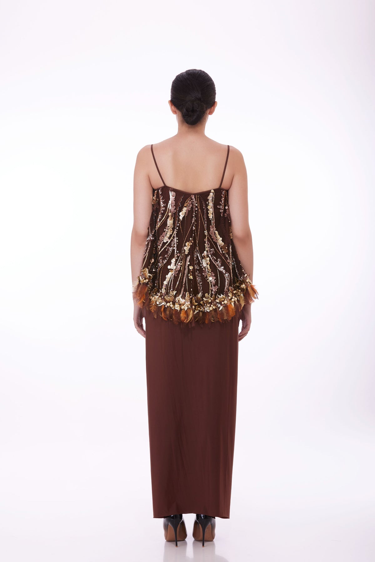 Brown Sequins Camisole