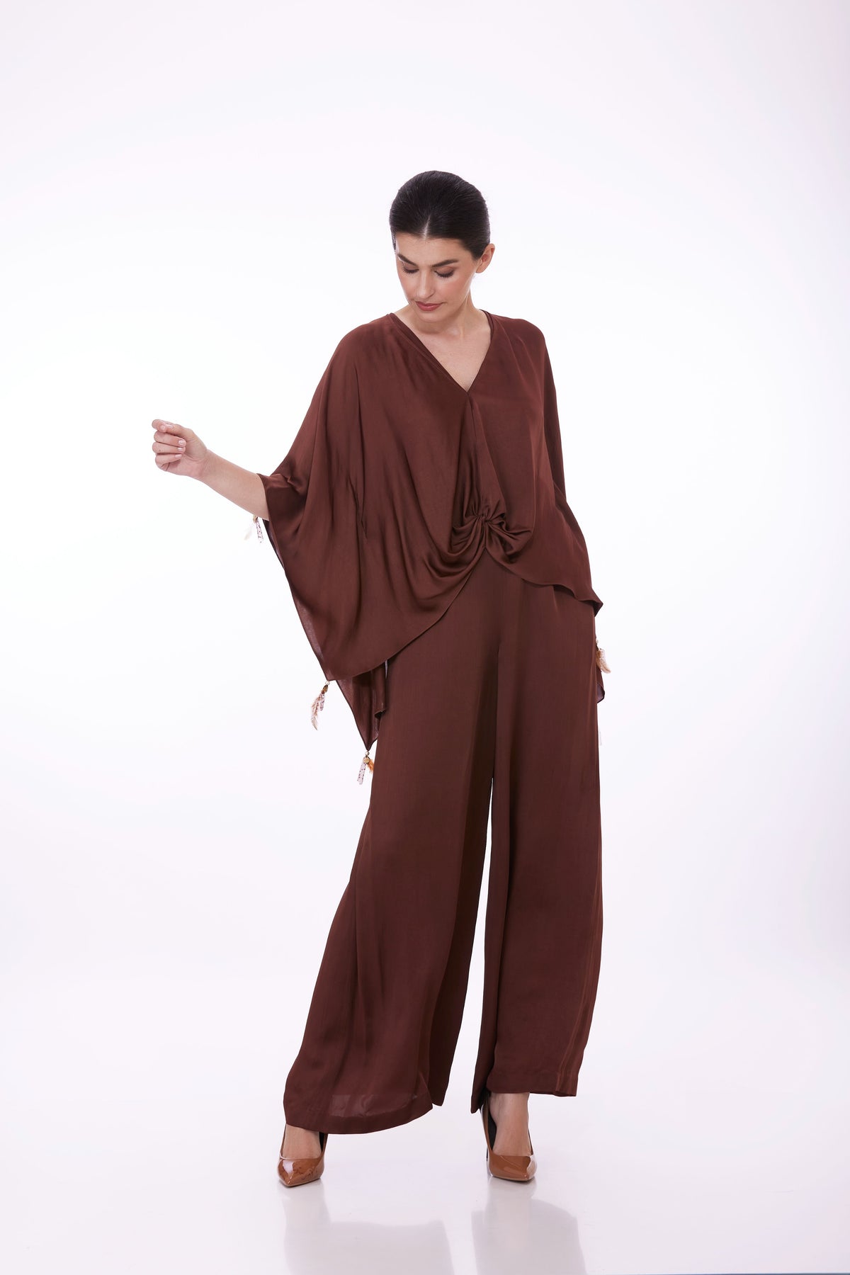 Jumpsuit With Brown Kaftan