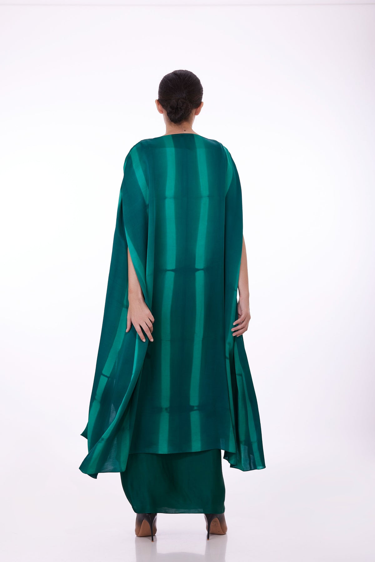 Green Tye-dye Cape Set