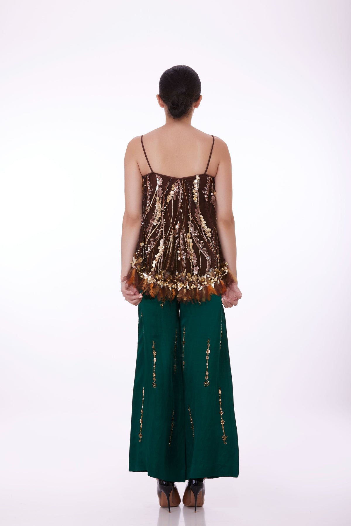 Green Diamante Trouser