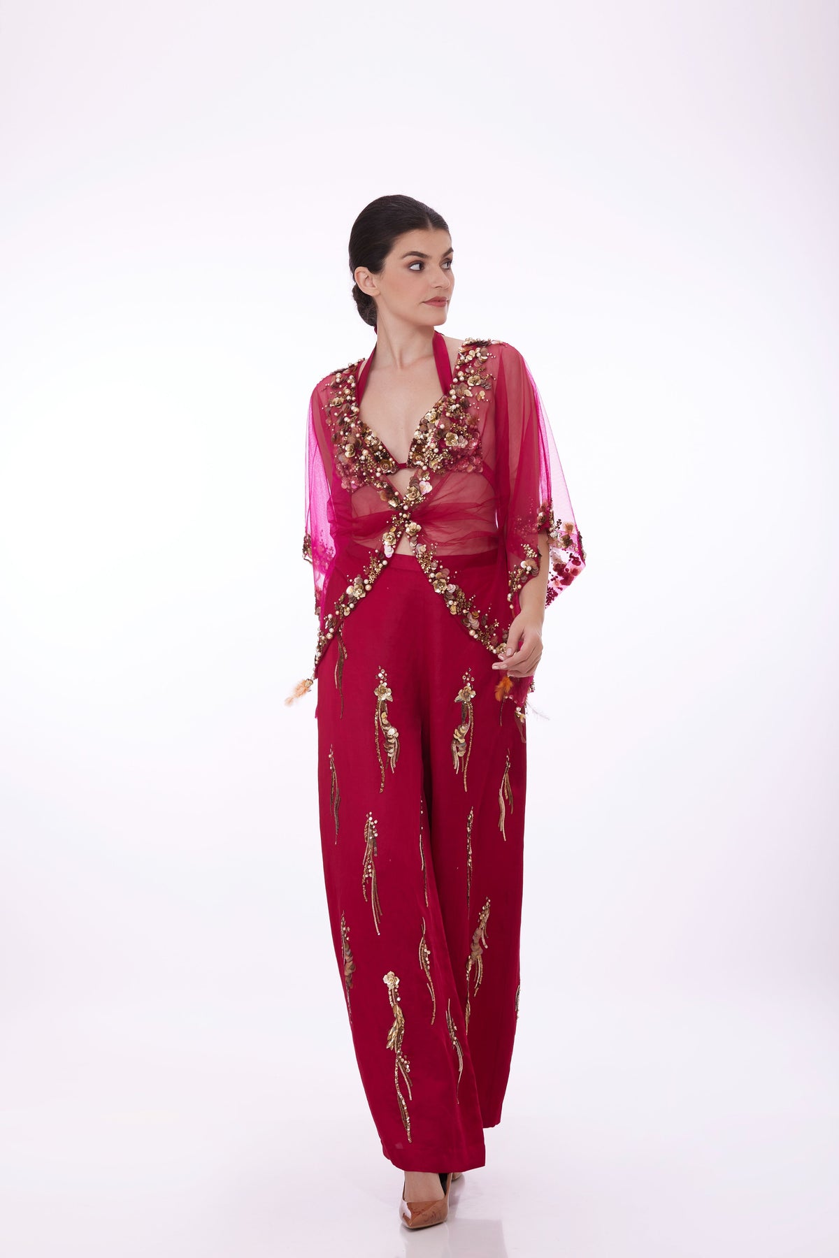 Ruby Sequins Kaftan