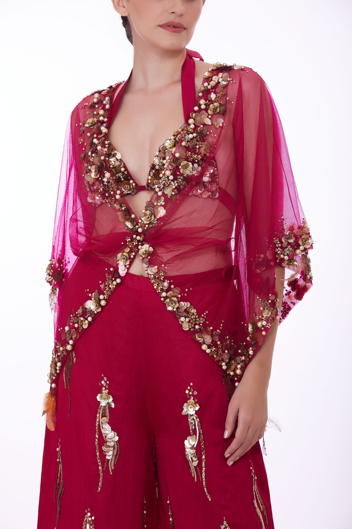 Ruby Sequins Kaftan