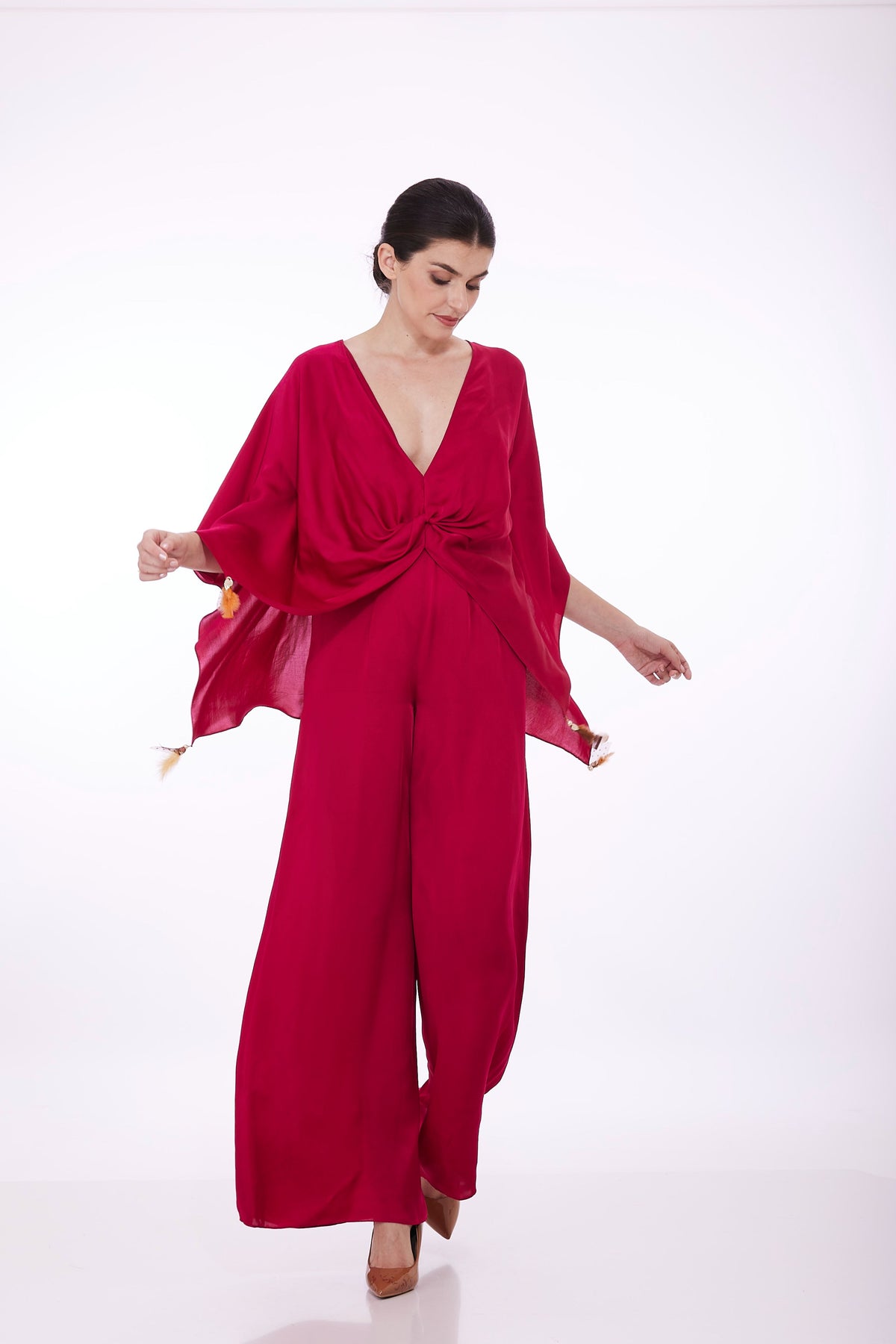 Jumpsuit With Pink Kaftan