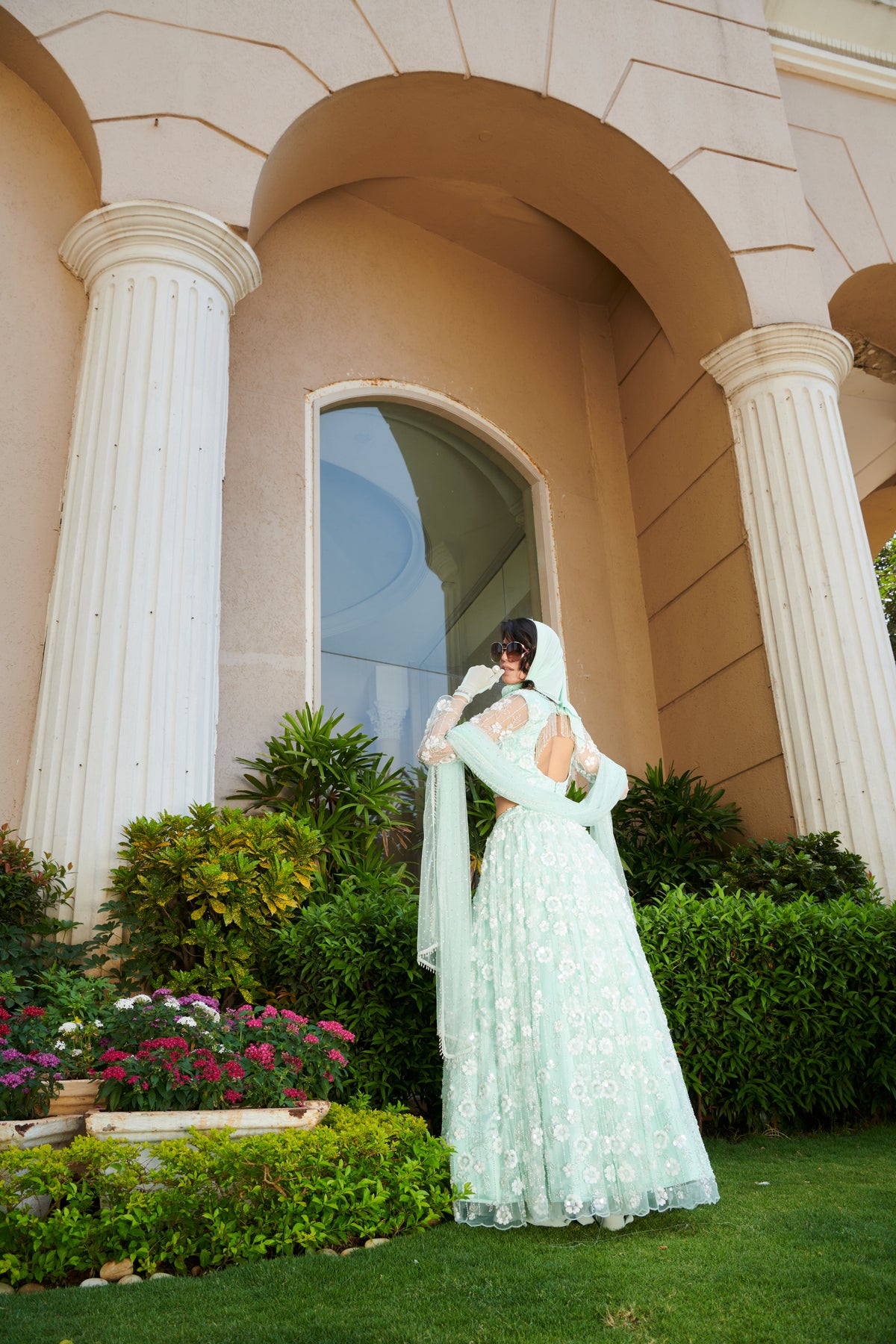 Mint Lehenga Set