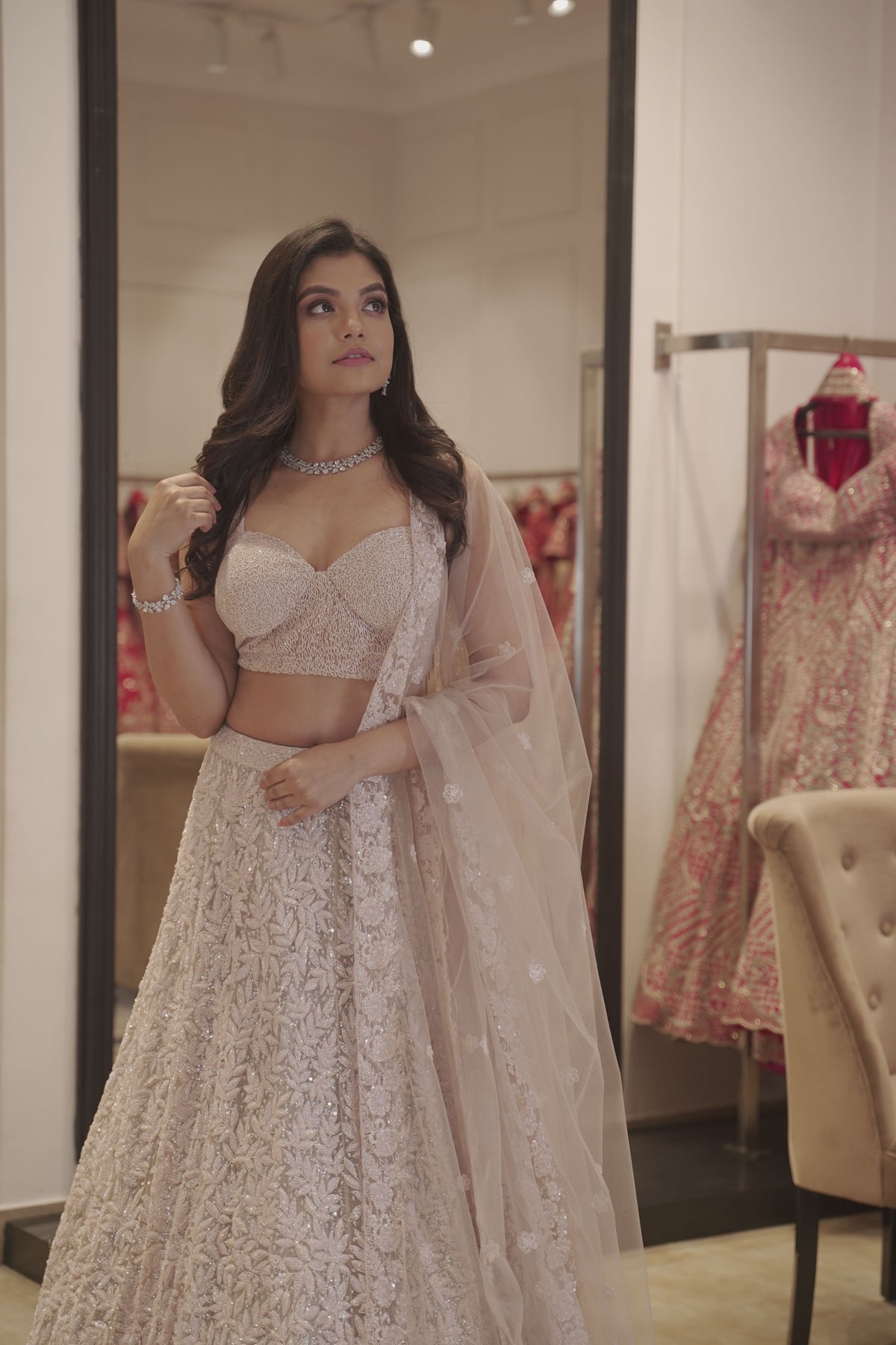 Blush Pink Heavy Lehengs