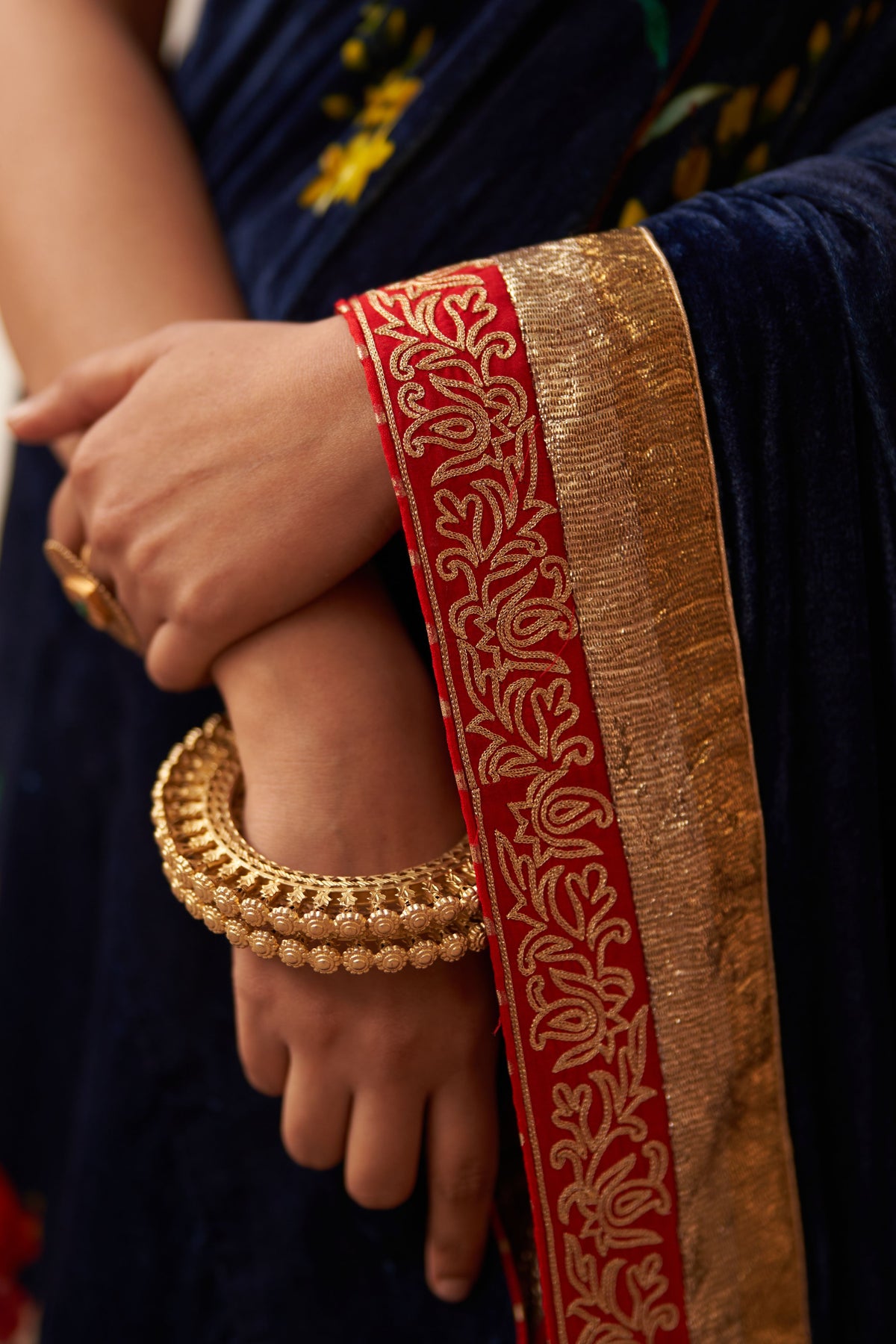 Syahi Makhmal Rani Saree Set