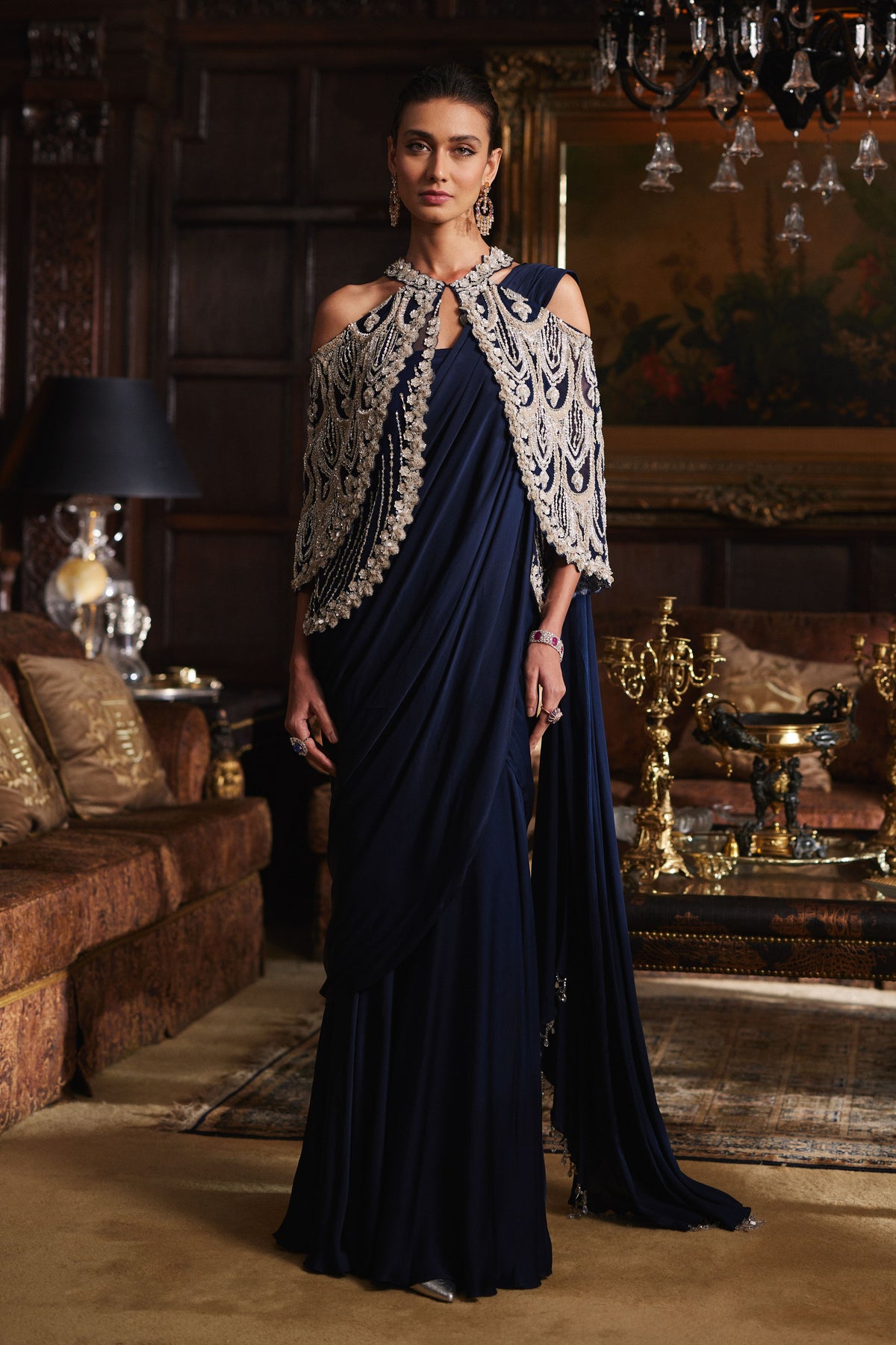 Alyssa  Draped Pant Saree