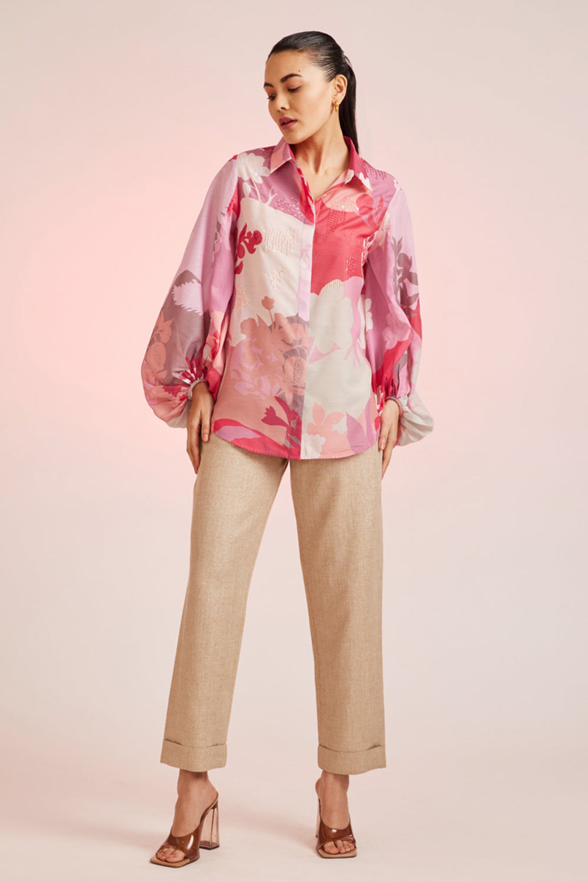 Flora Hand Embellished Relaxed Fit With Statement Sleeves