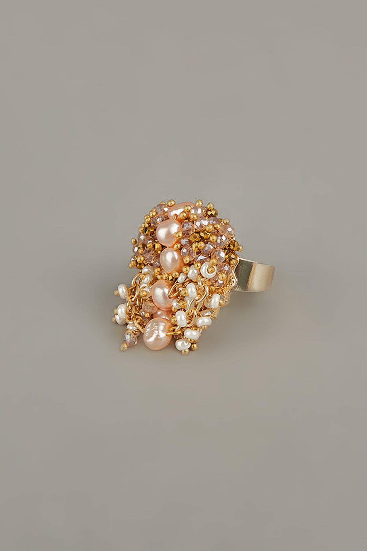 The Inverted Teardrop Shell Pearl Ring