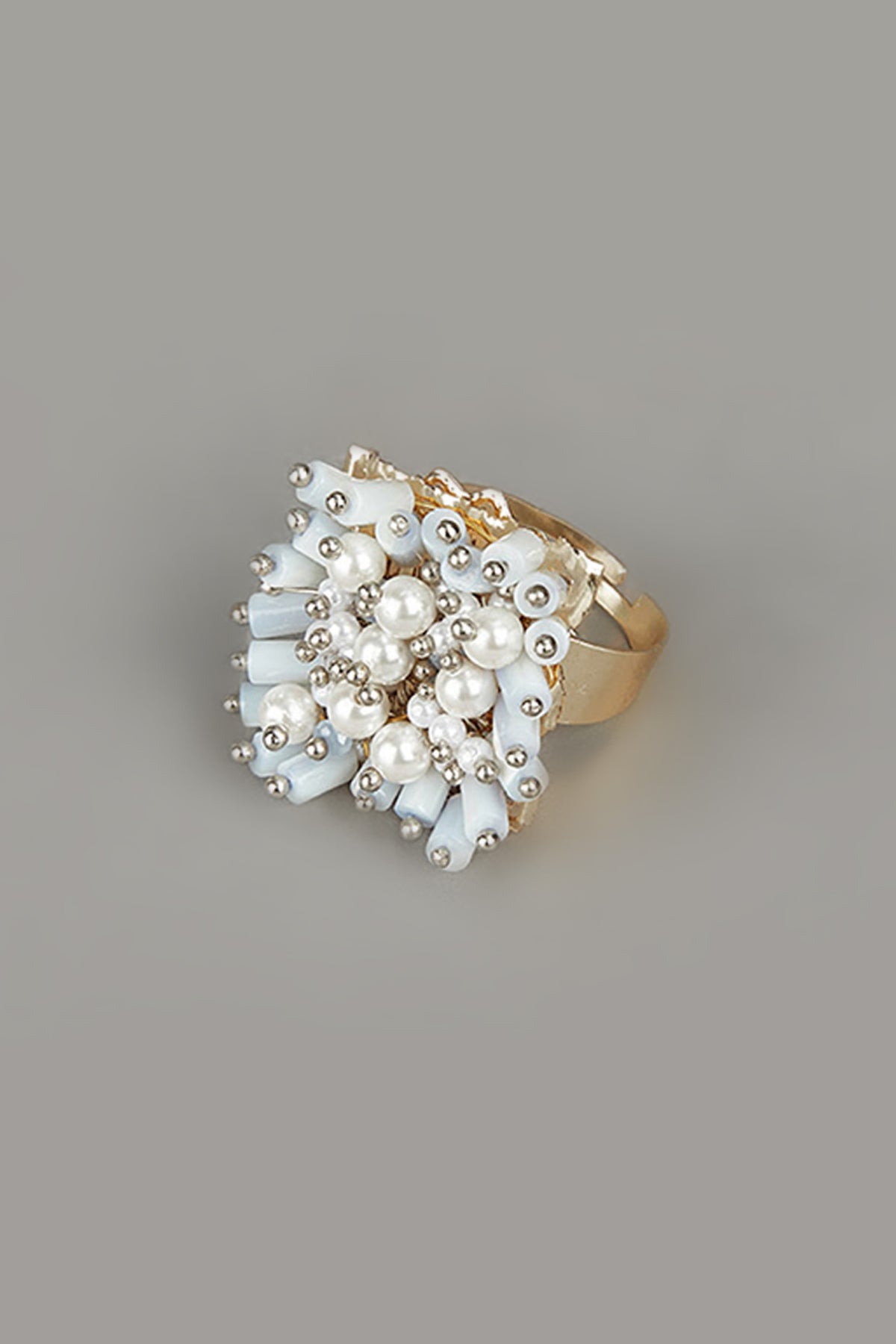 Blush White Stone Studded Ring