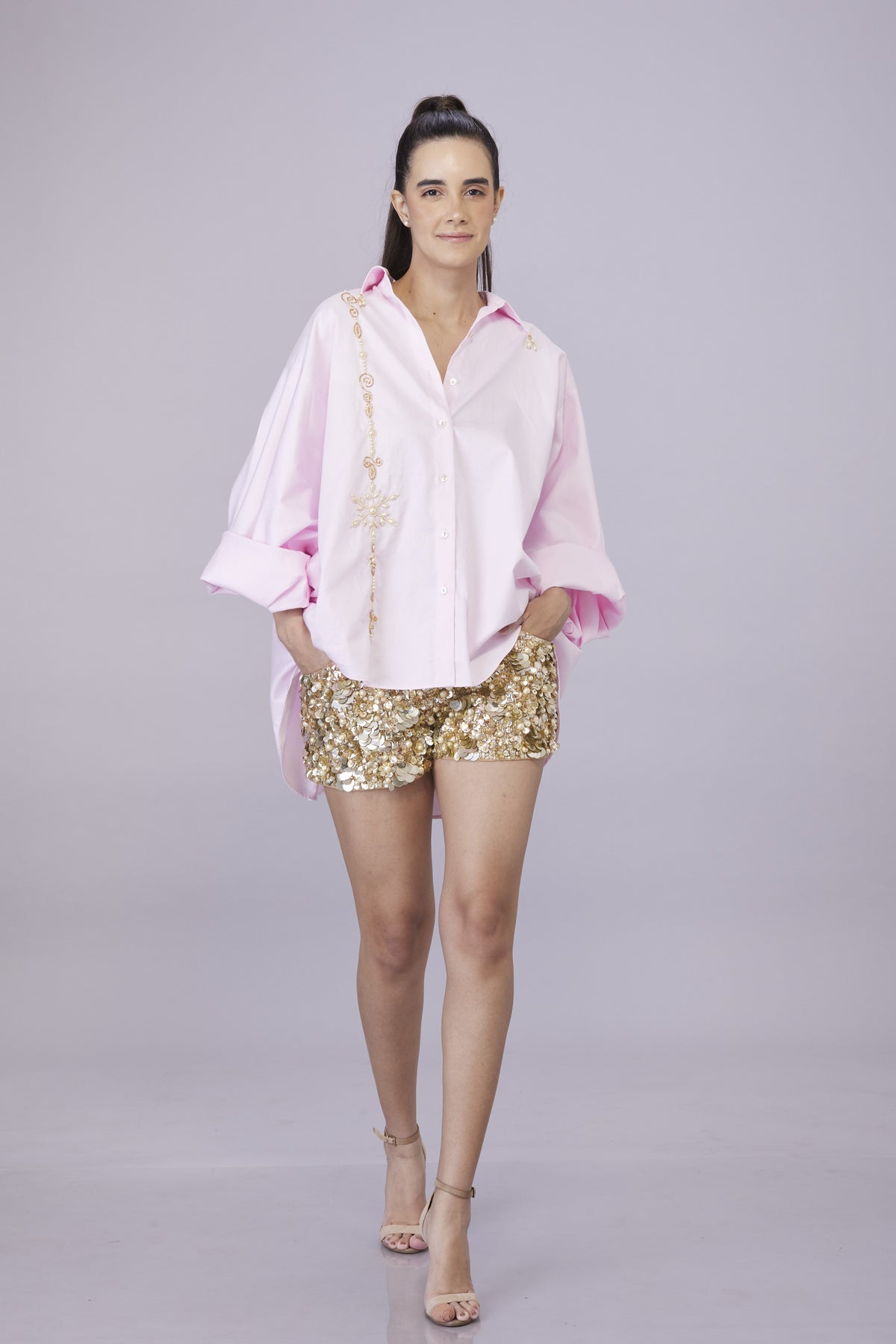 Light Pink Cut-dana Shirt