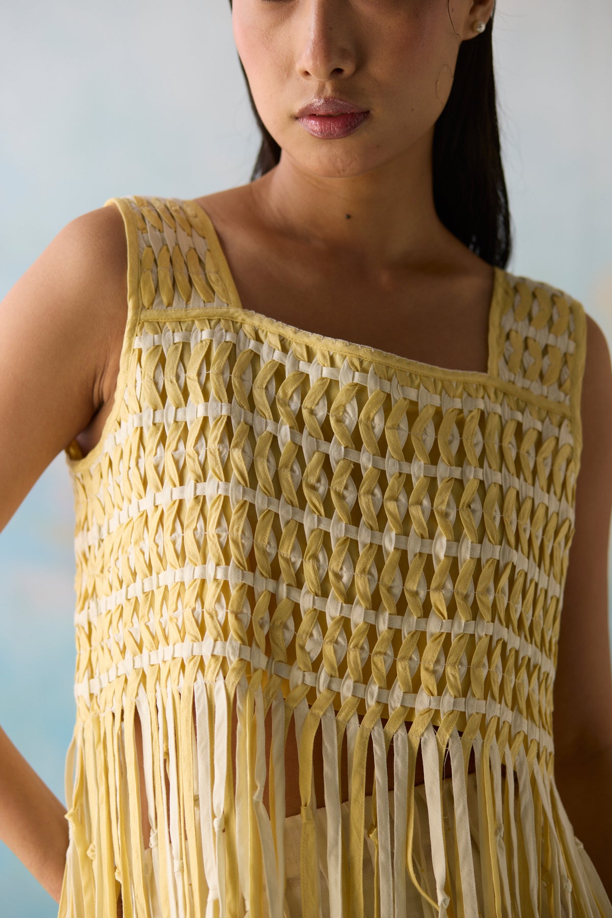 Citrine Smocked Top