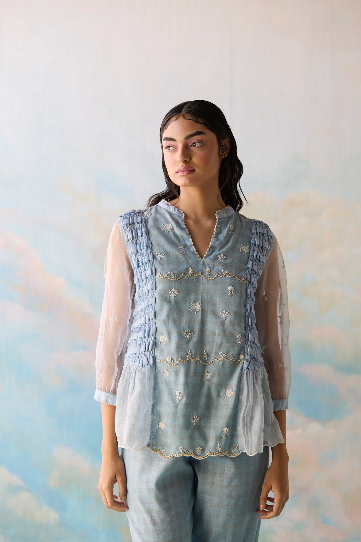 Celeste Embroidered Top