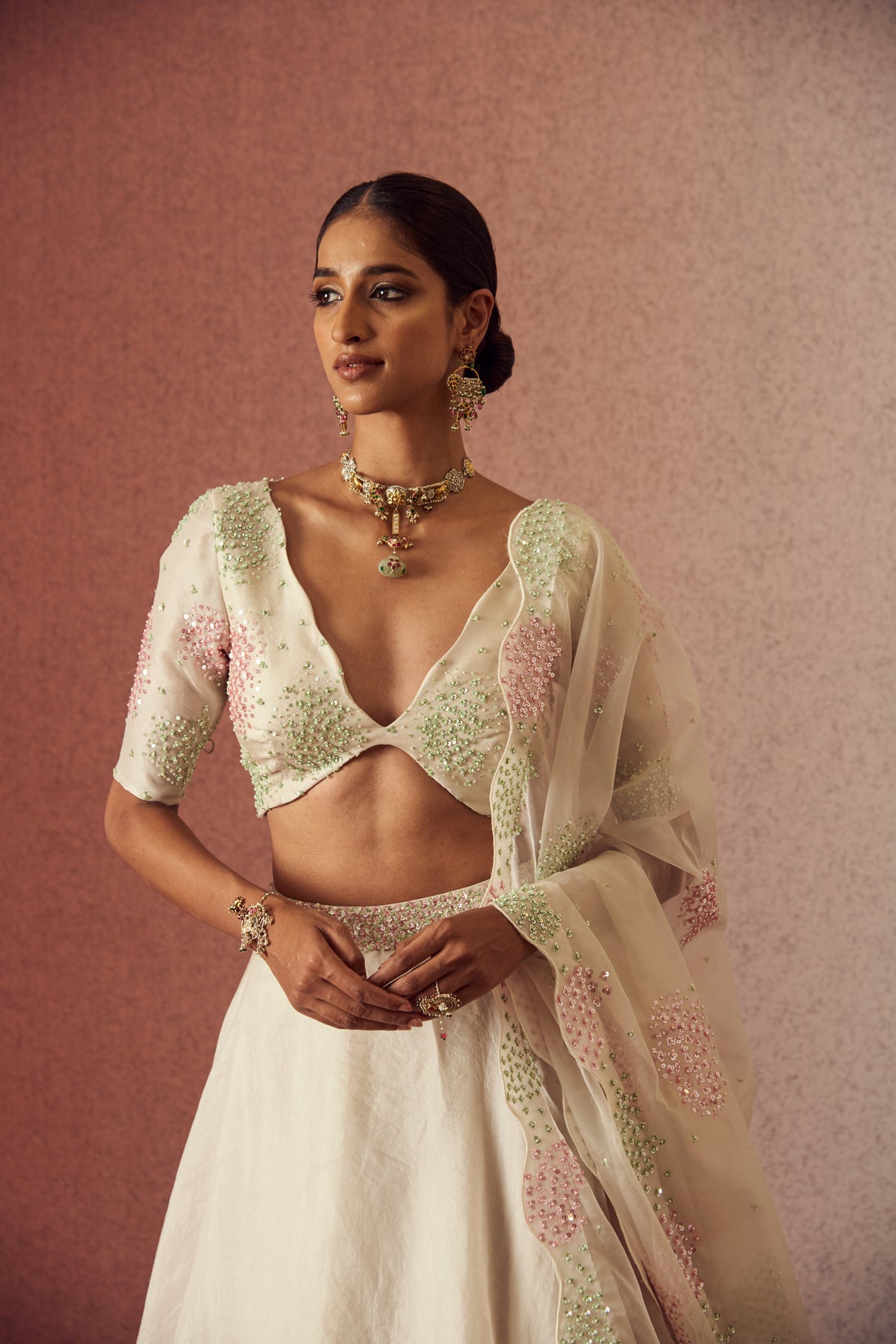 Mystique ivory Lehenga Set