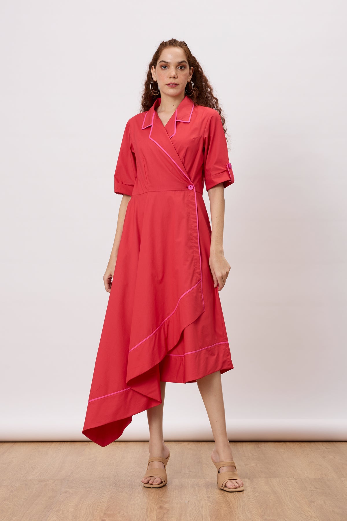 Heather Winterberry  Red Wrap Dress