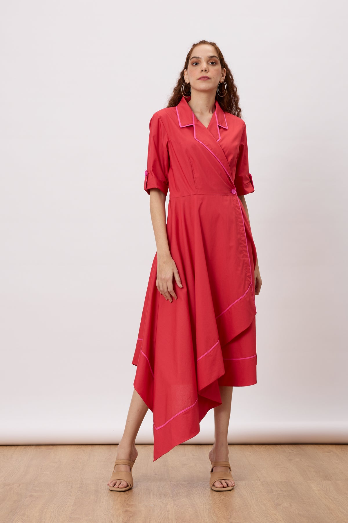 Heather Winterberry  Red Wrap Dress