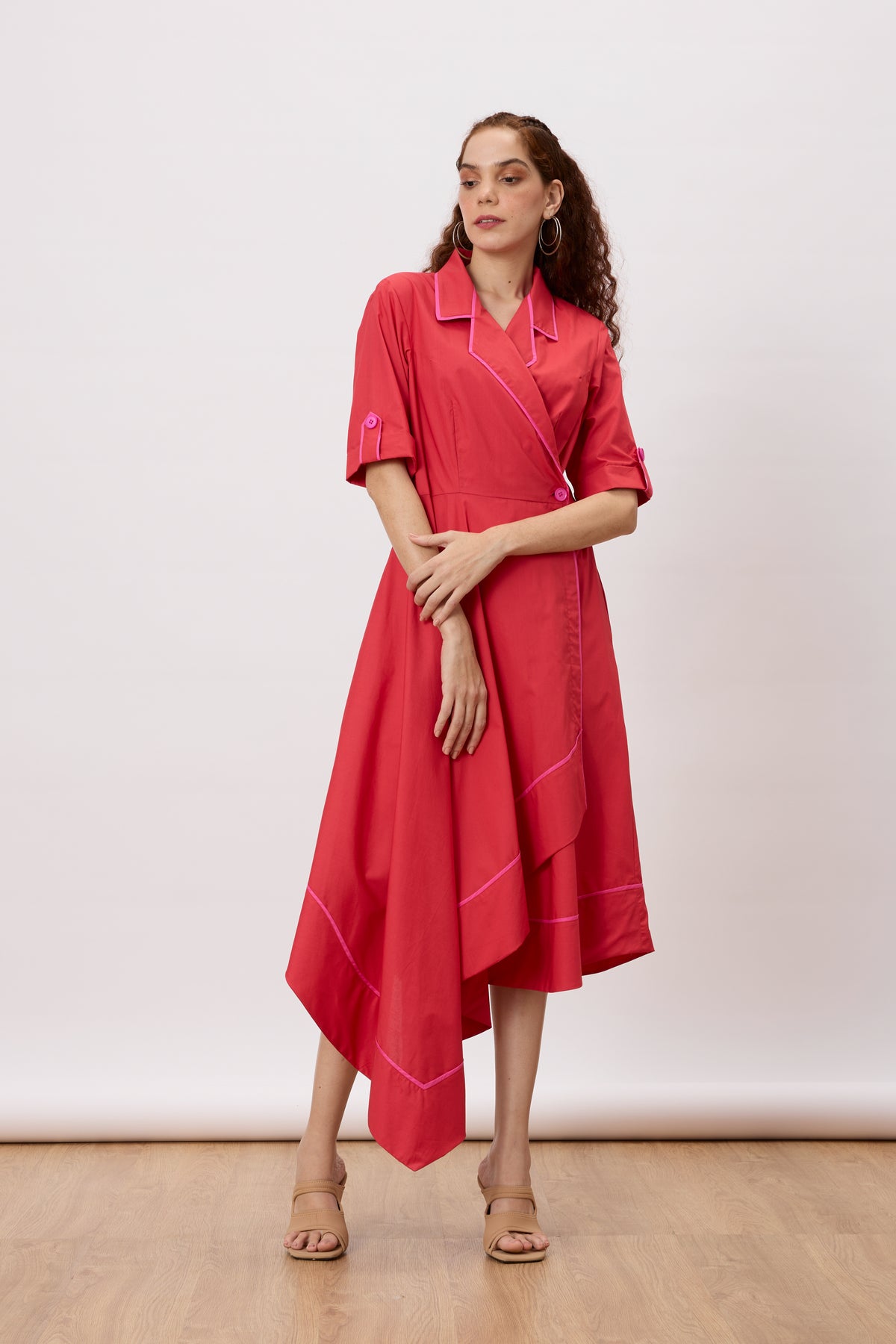 Heather Winterberry  Red Wrap Dress