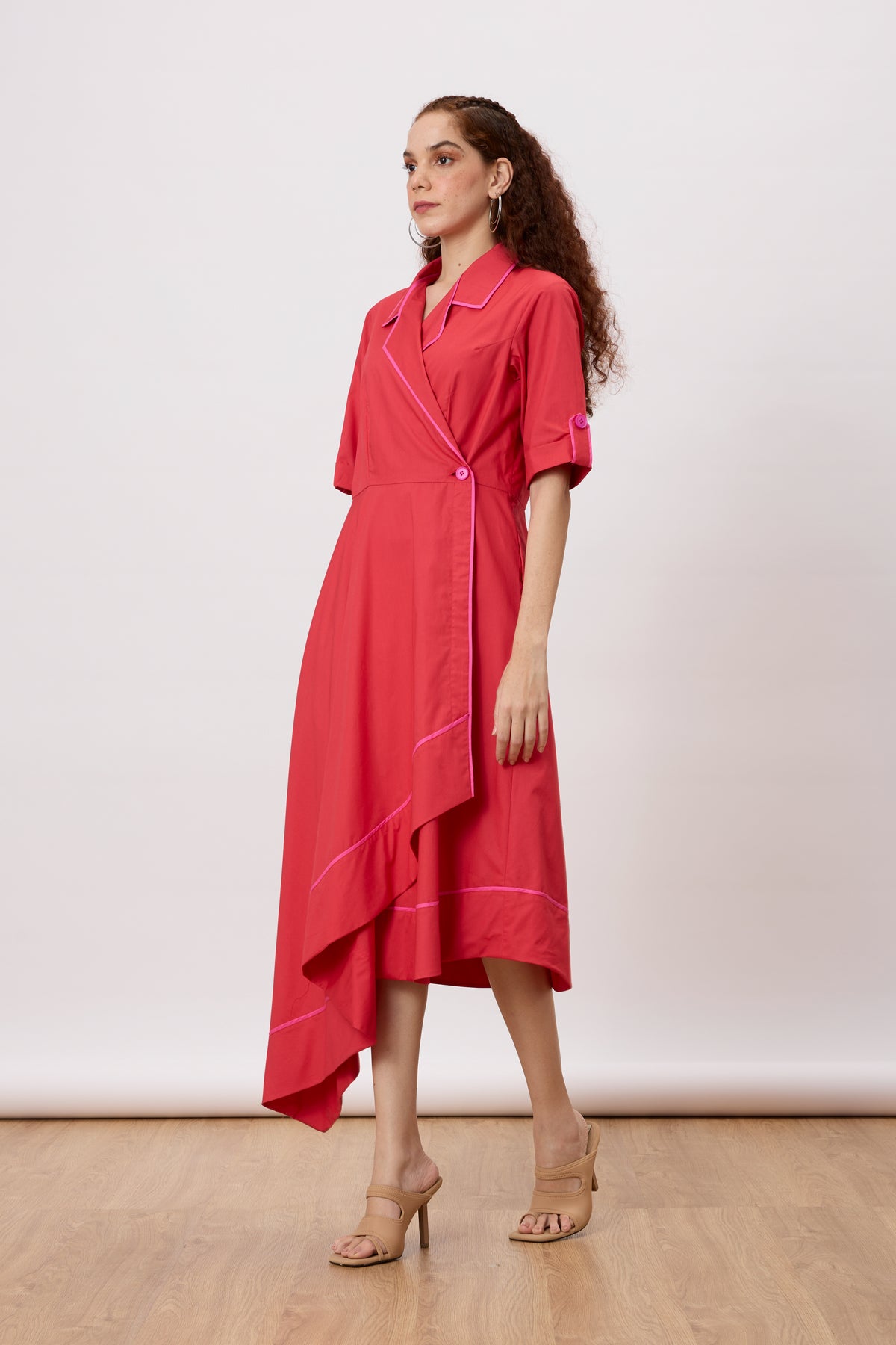 Heather Winterberry  Red Wrap Dress