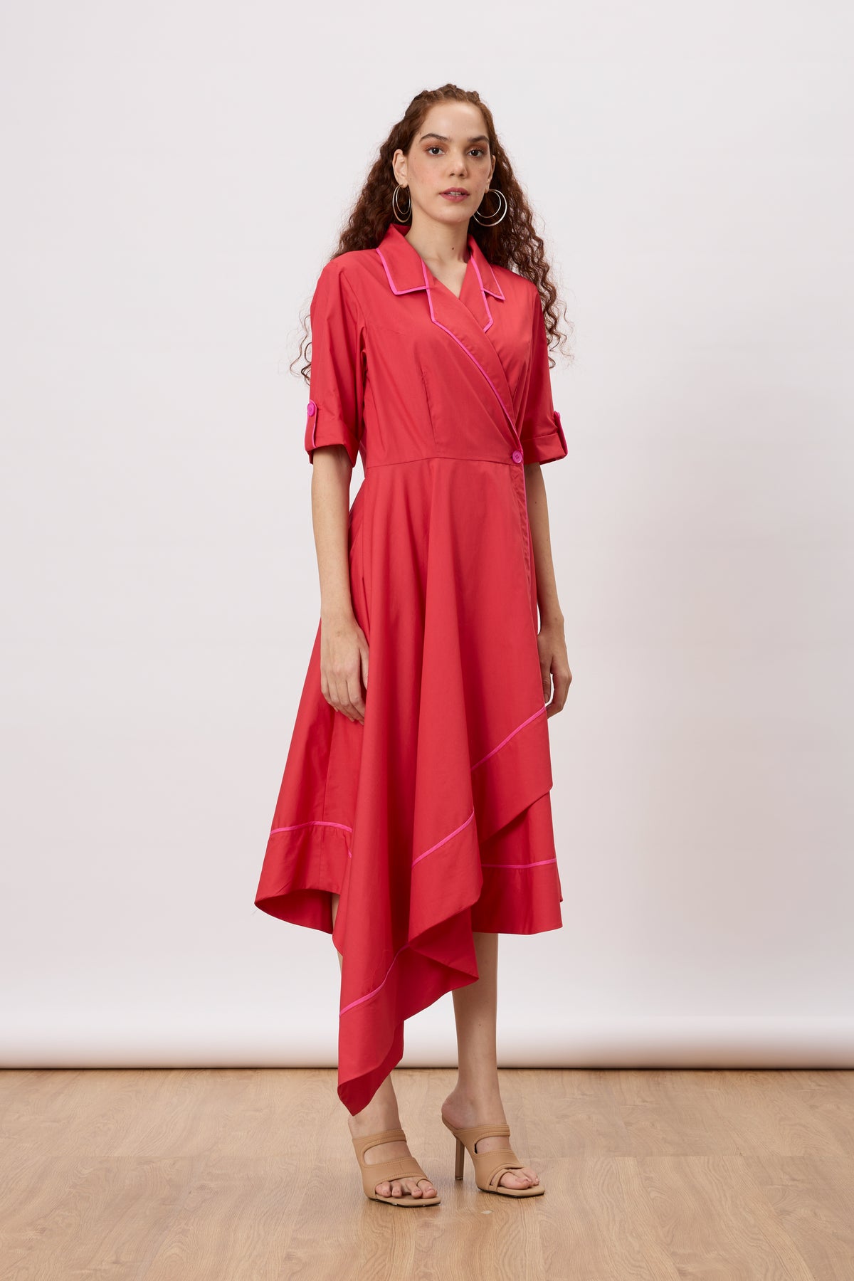 Heather Winterberry  Red Wrap Dress