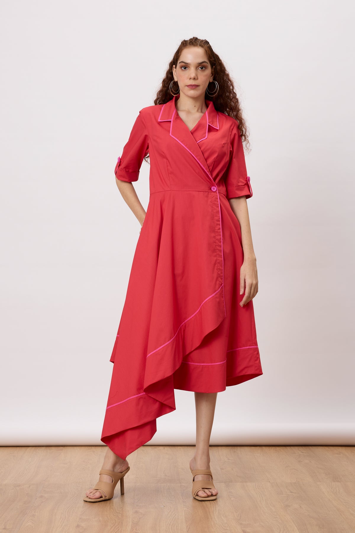 Heather Winterberry  Red Wrap Dress