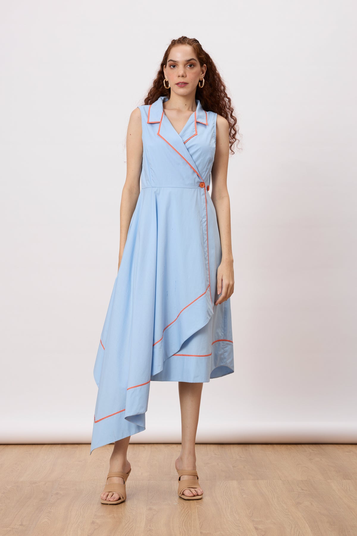 Heather Dutch Blue Wrap Dress