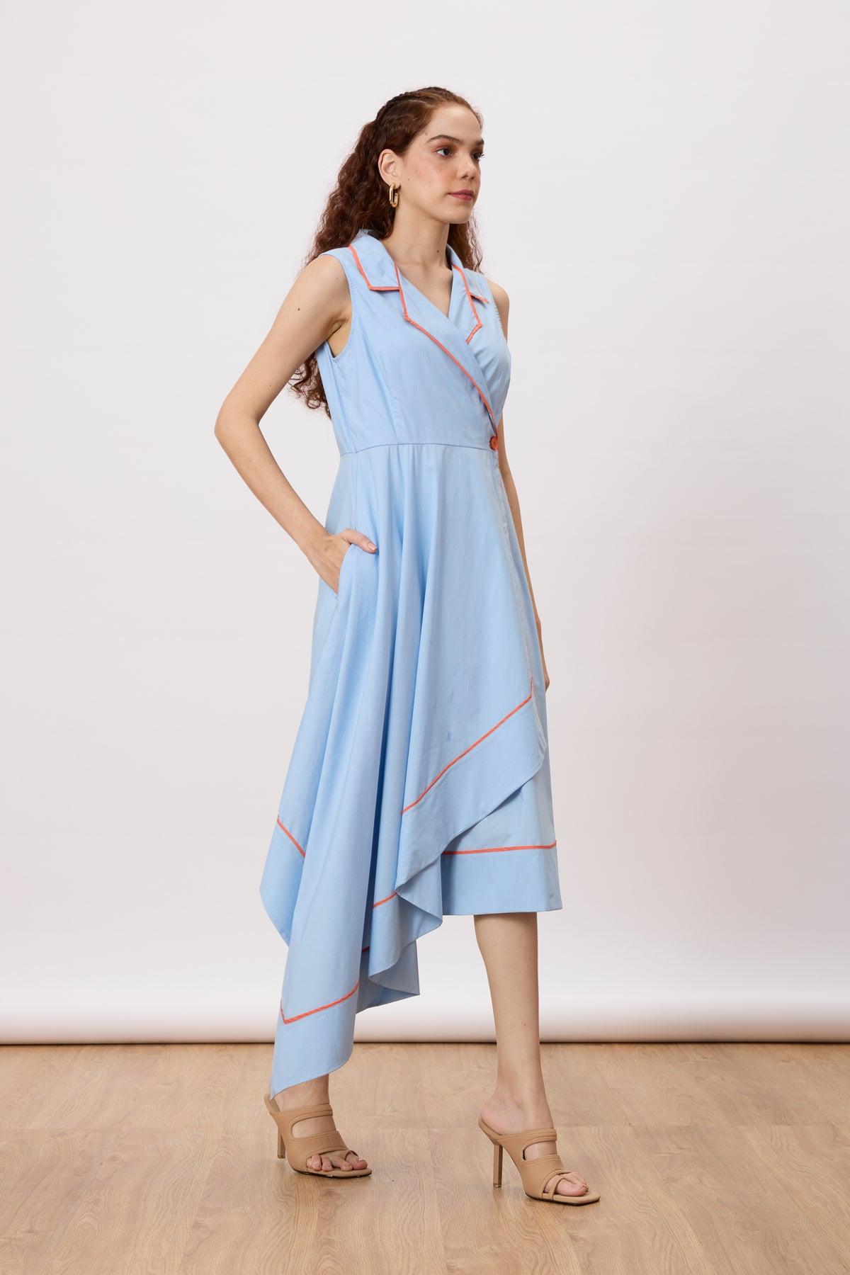 Heather Dutch Blue Wrap Dress