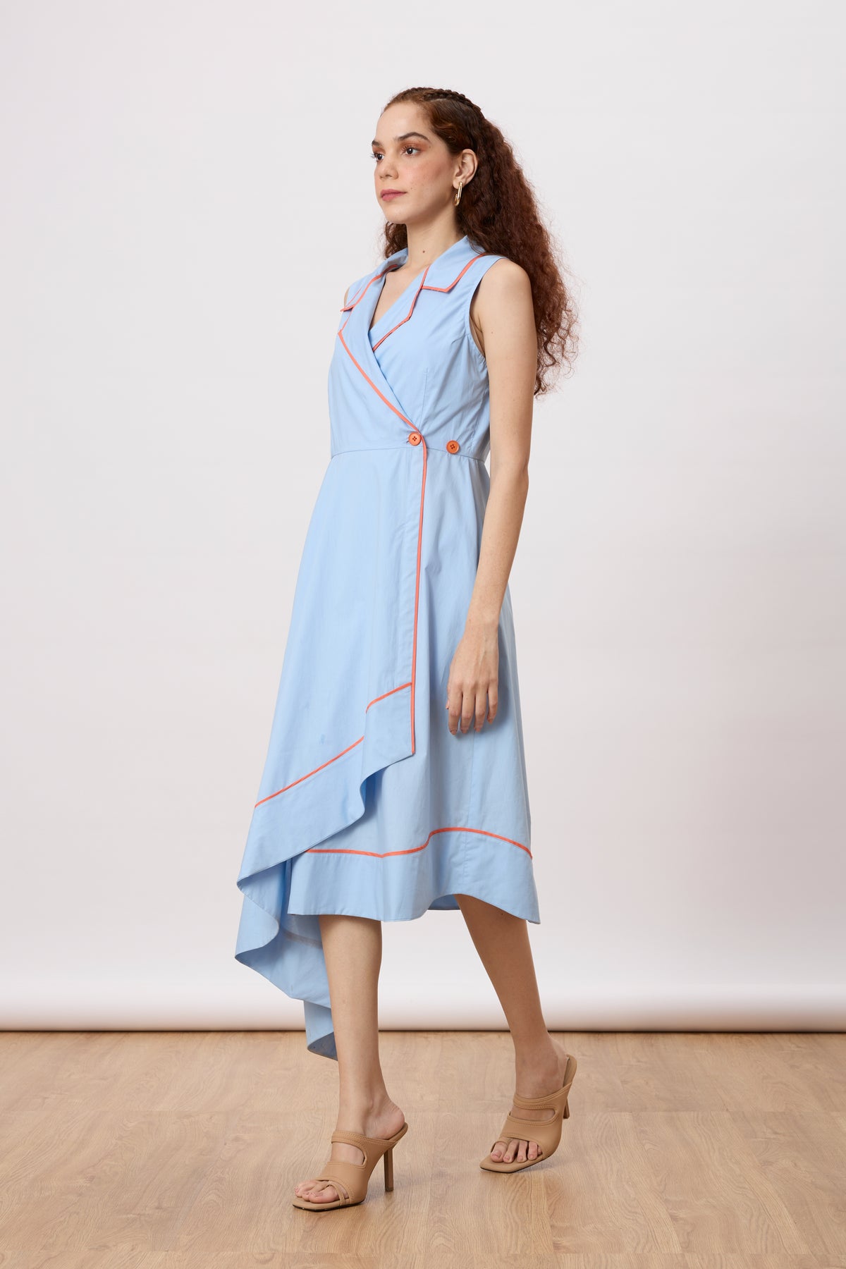 Heather Dutch Blue Wrap Dress