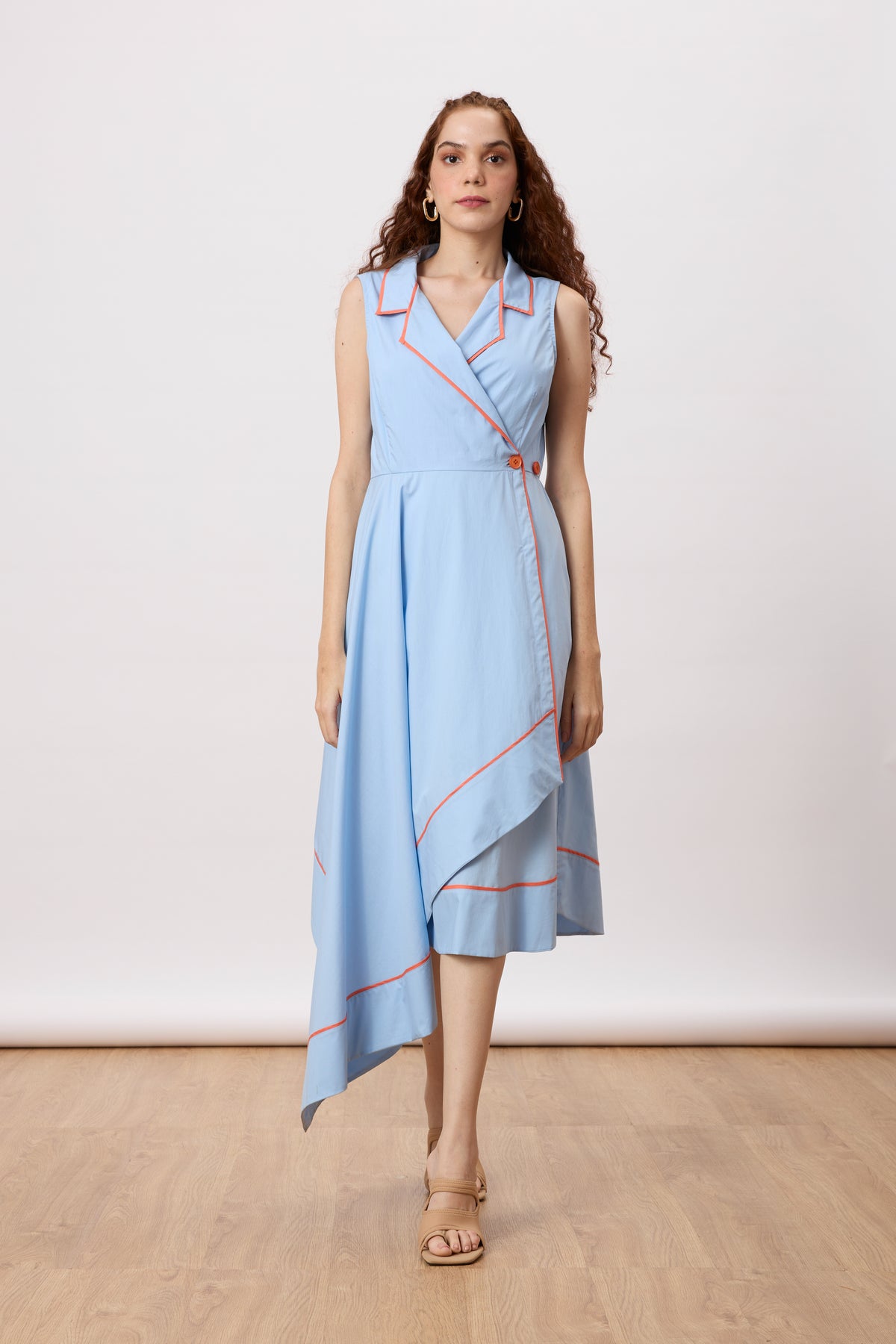 Heather Dutch Blue Wrap Dress