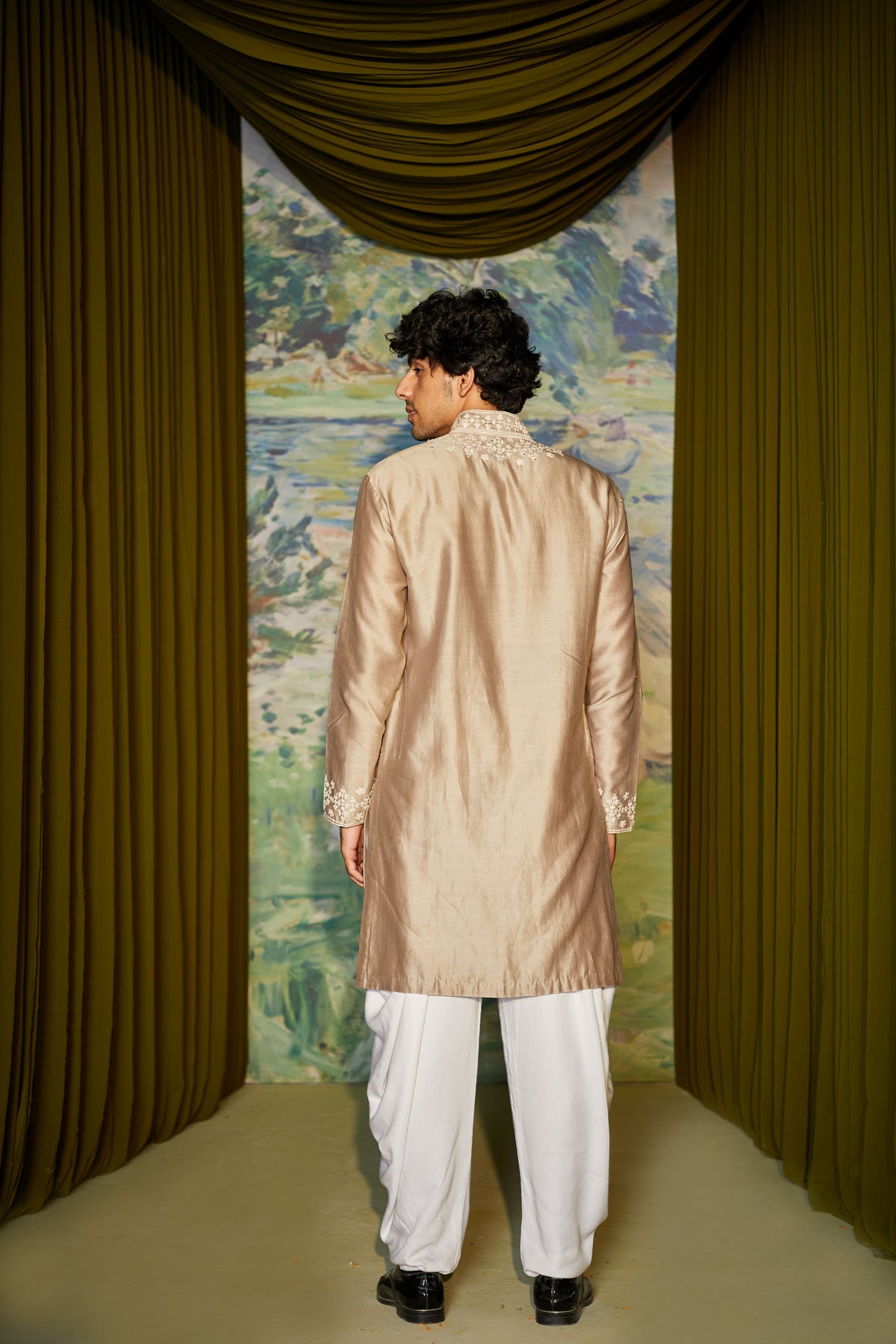 Taupe Mirror Mens Kurta Set