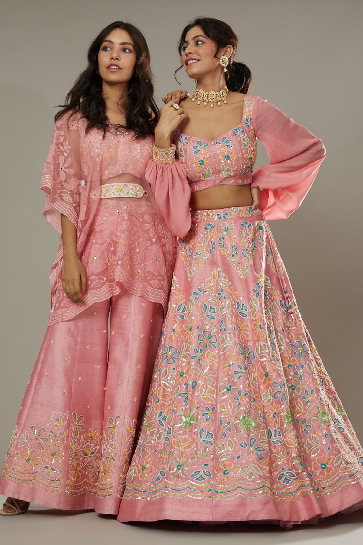 Candy Floss Flared Sharara Set