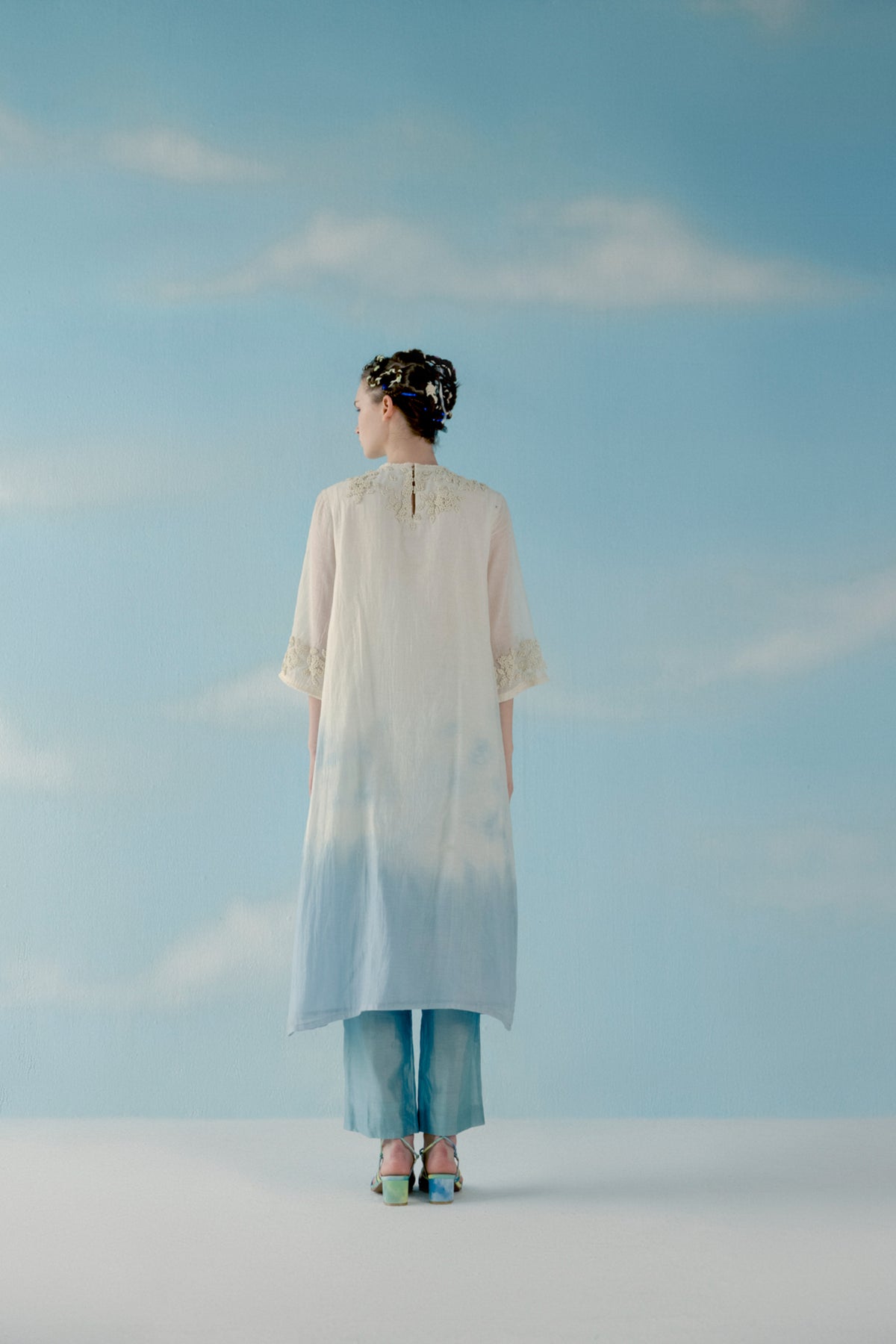 Ombre foam cloud  kurta