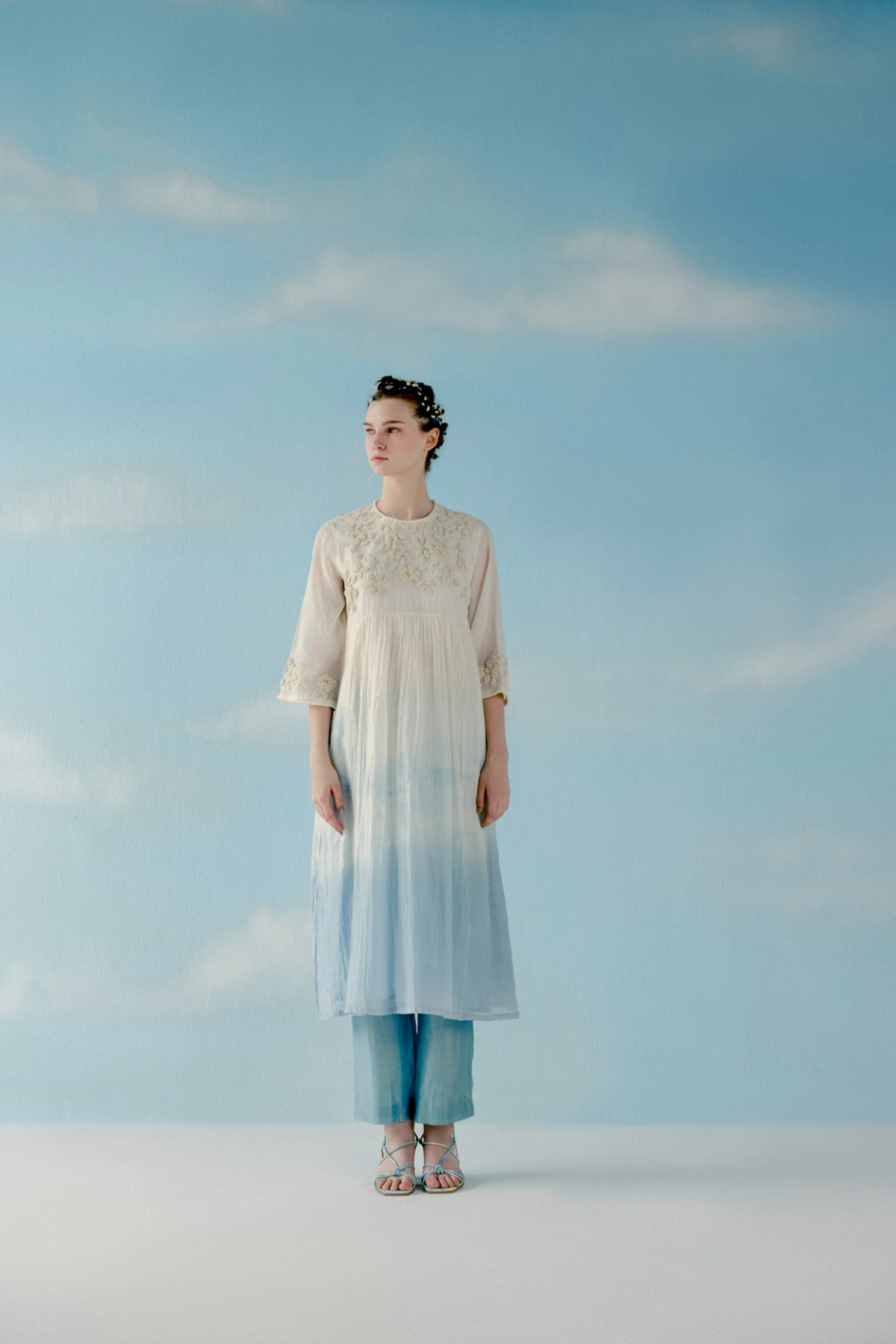 Ombre foam cloud  kurta