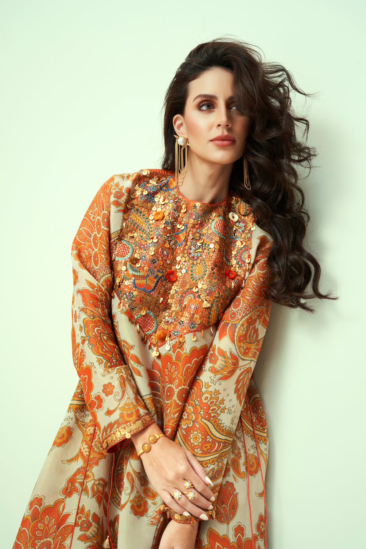 Off White Embroidered Panet Kurta Set