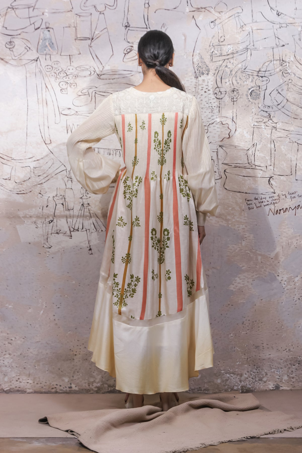 Ivory Printed Dress