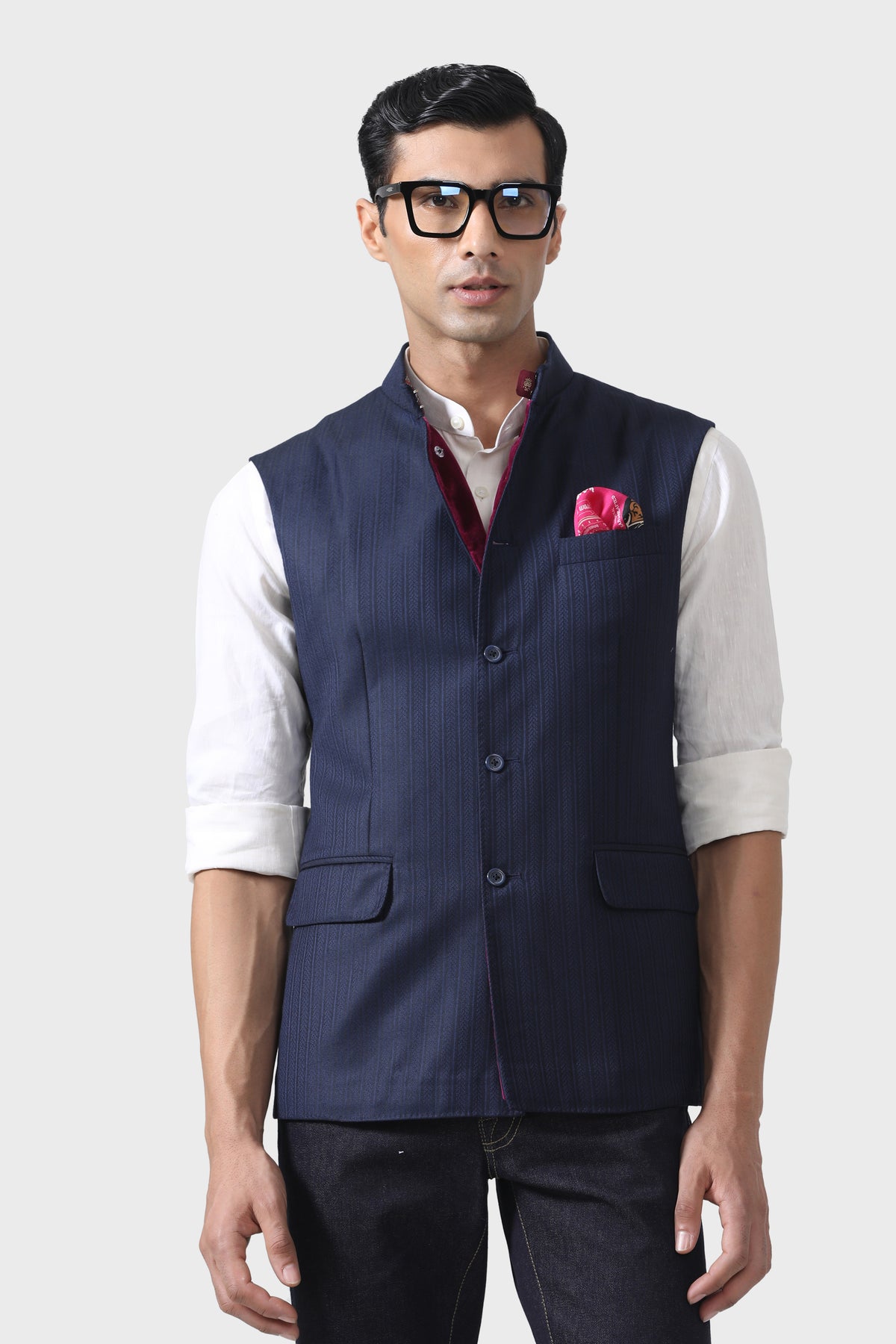 Epitome of Elegance Navy Waistcoat