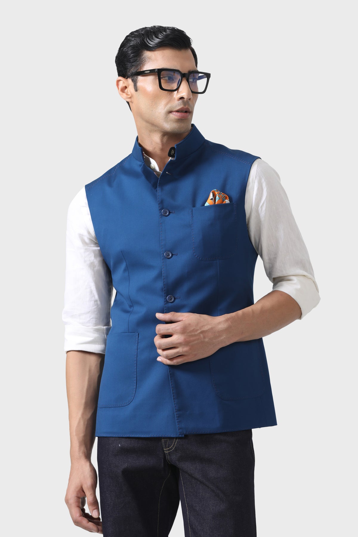 Aristocratic Azure Bespoke Blue Waistcoat