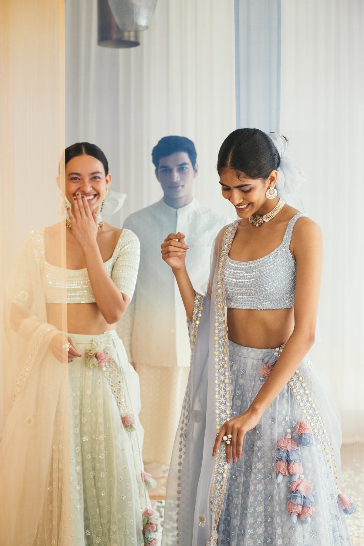 Misty Blue Lehenga