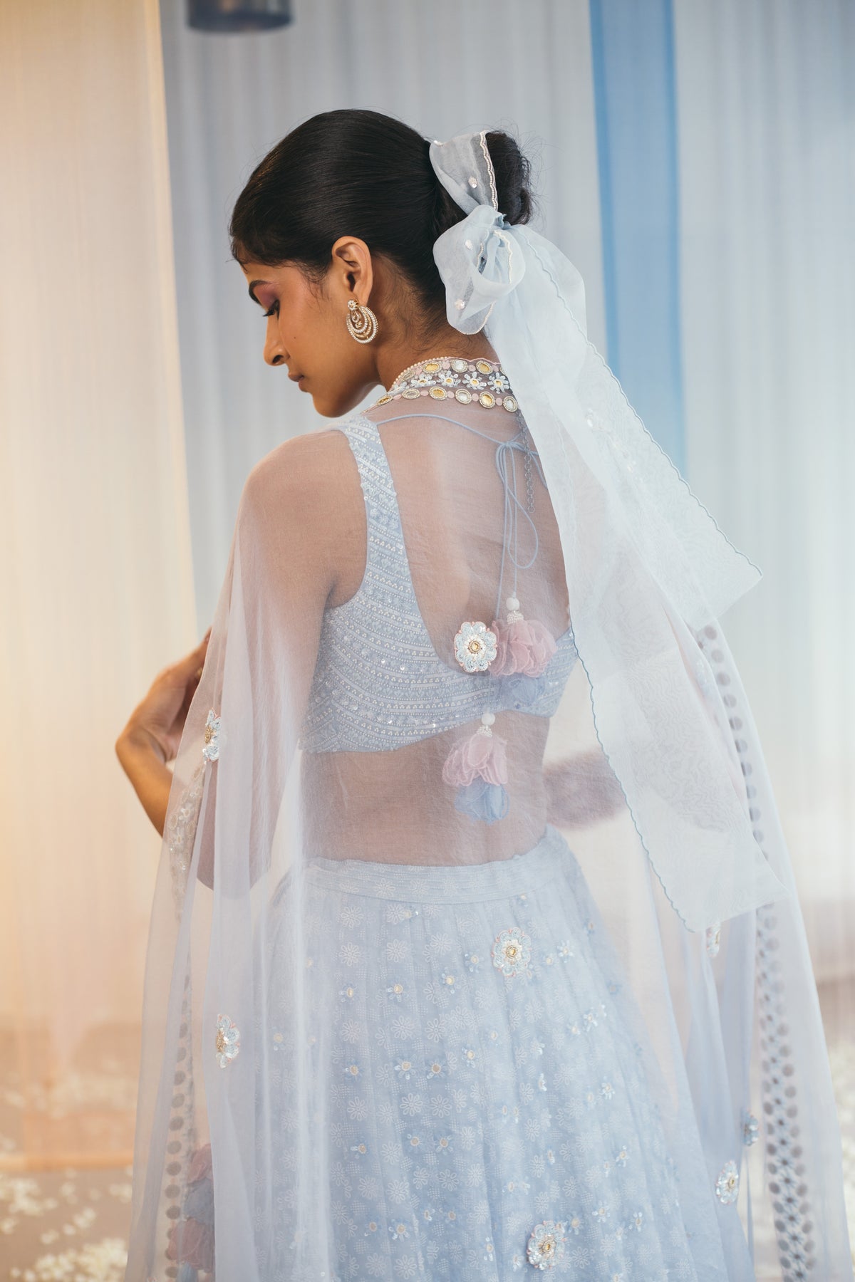 Misty Blue Lehenga