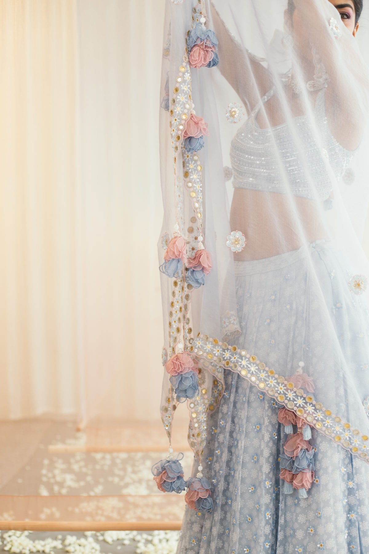 Misty Blue Lehenga