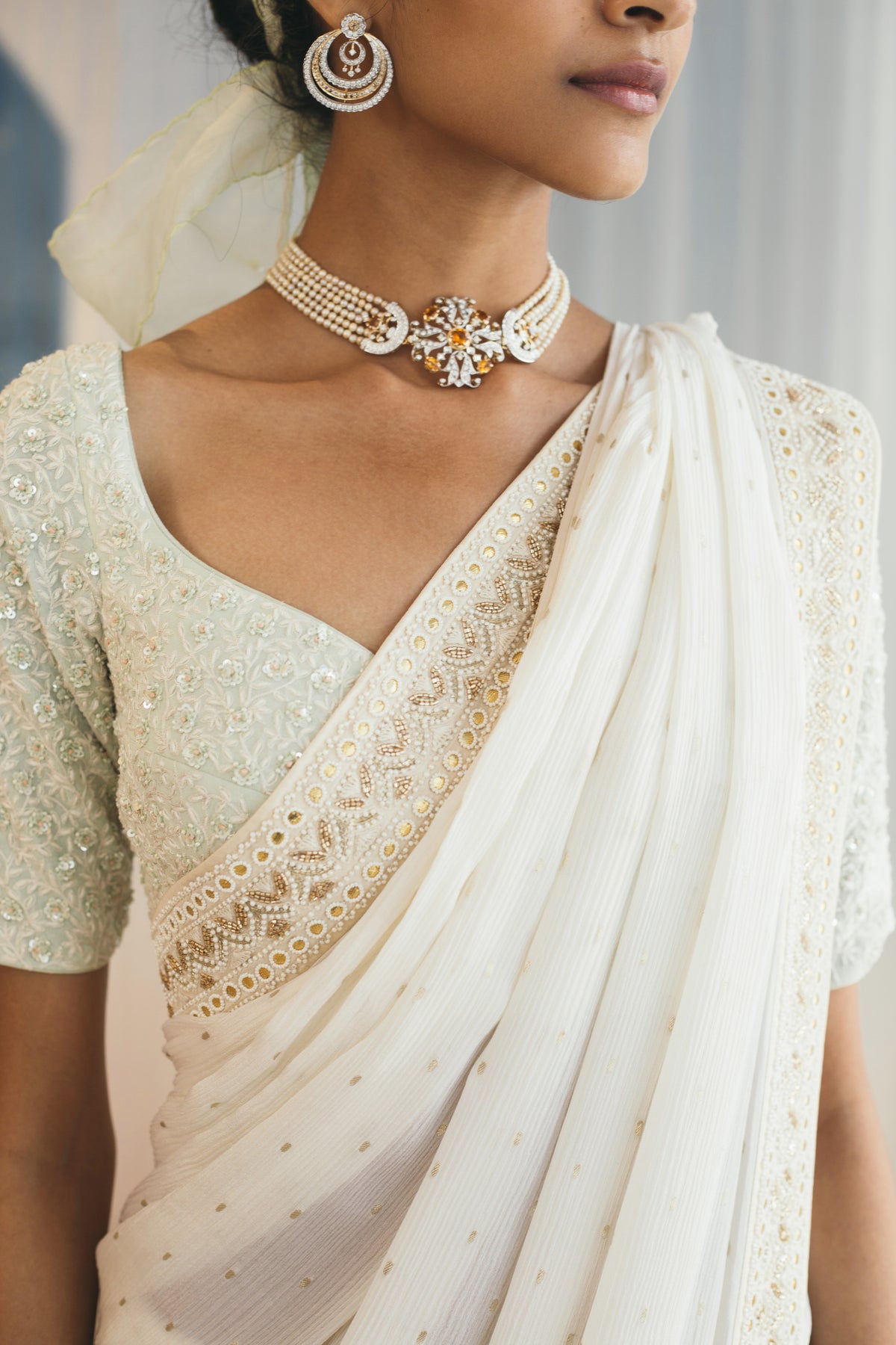 Ivory Saree