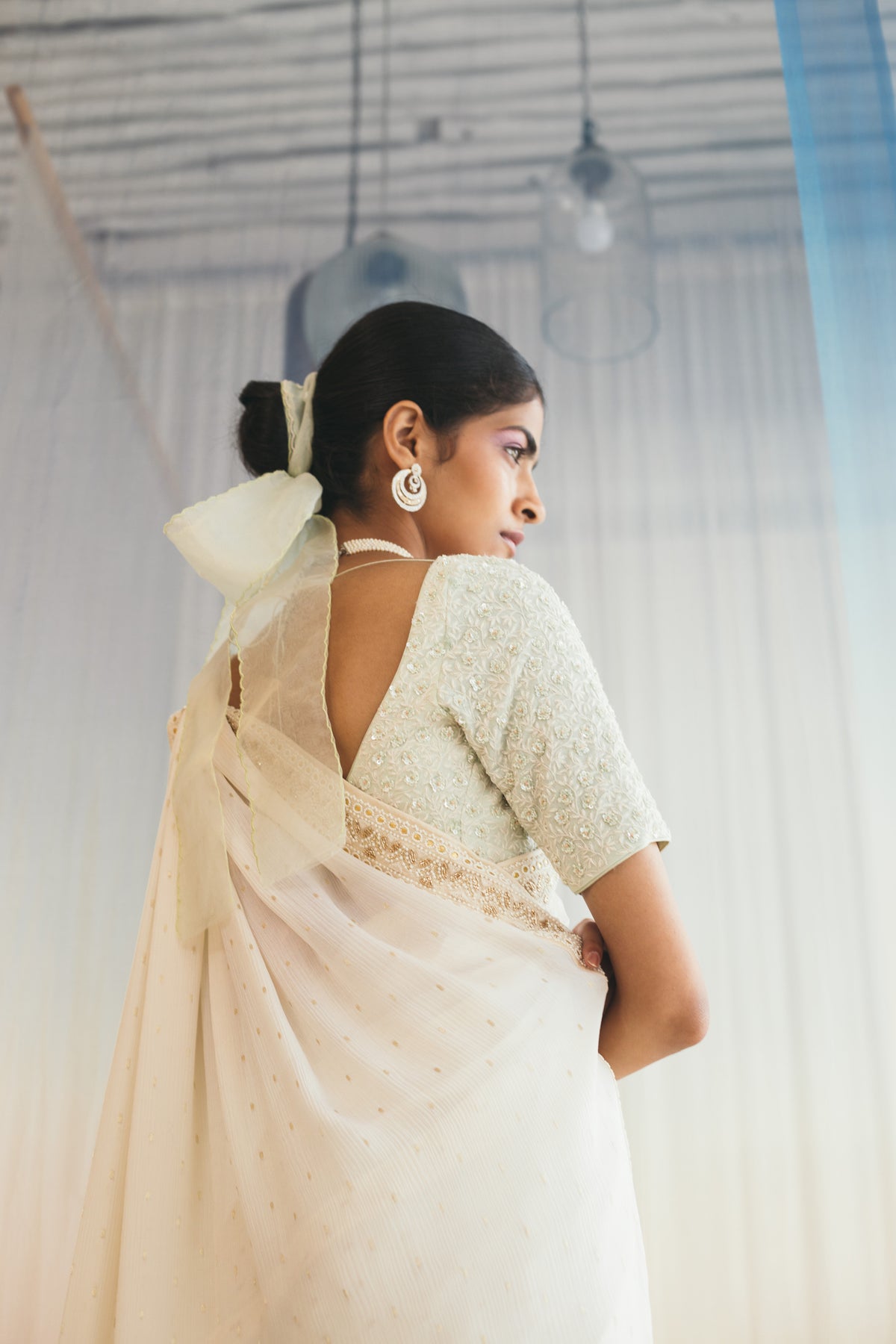 Ivory Saree