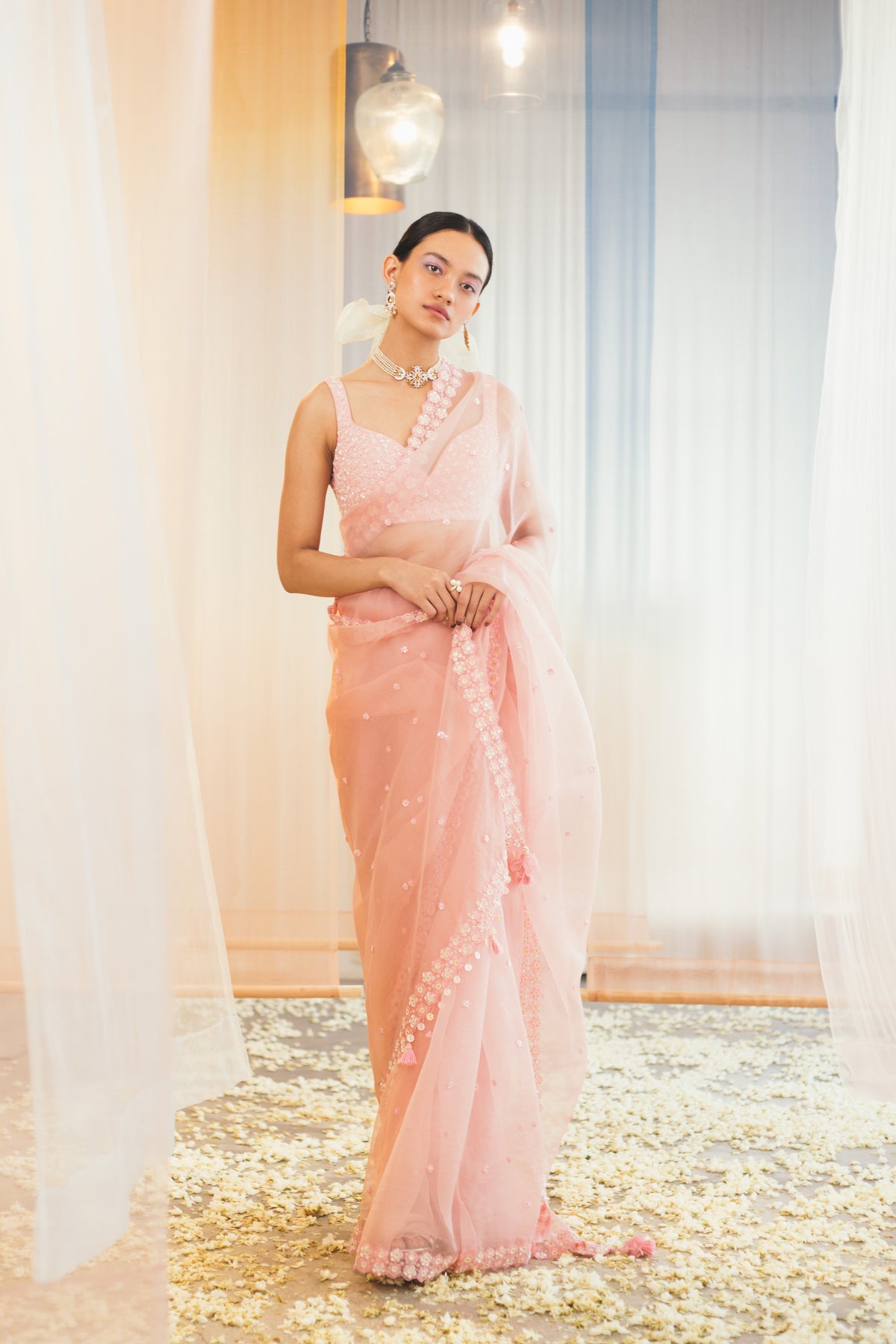 Crystal Rose Saree