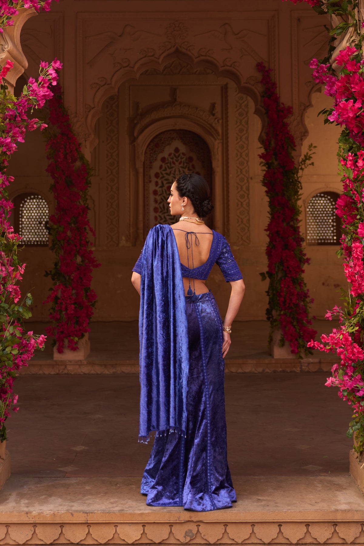 Electric Blue Drape Saree