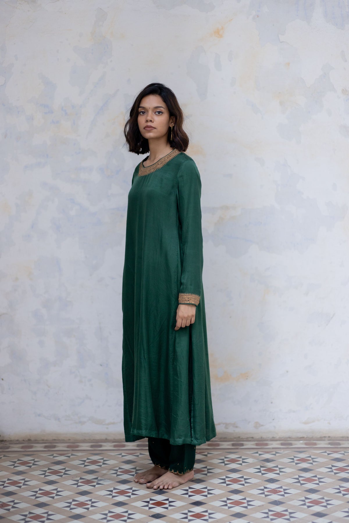 Emerald sajida jama set