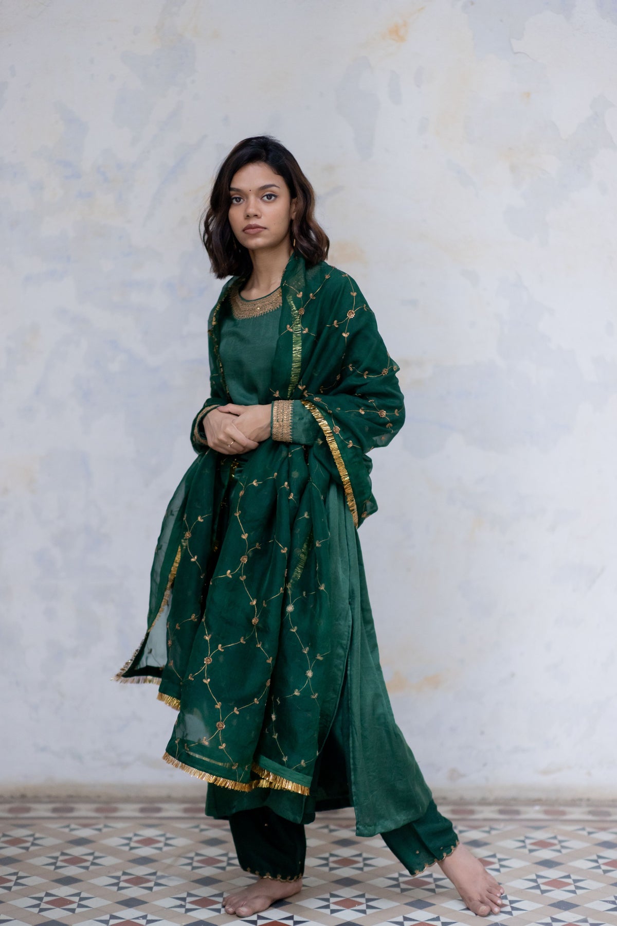 Emerald padmini jaal odhani