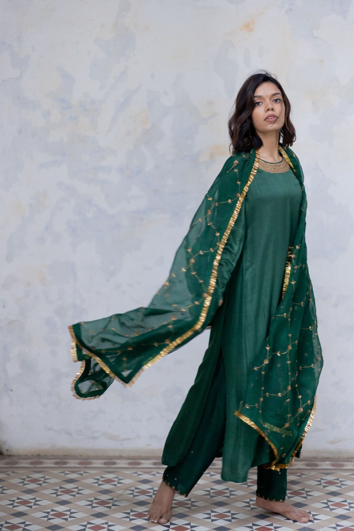 Emerald padmini jaal odhani