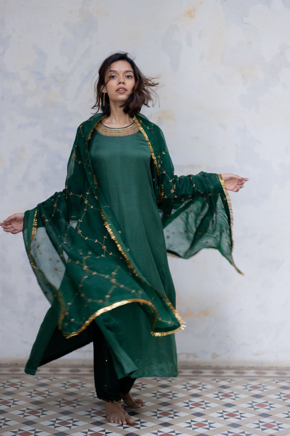 Emerald padmini jaal odhani