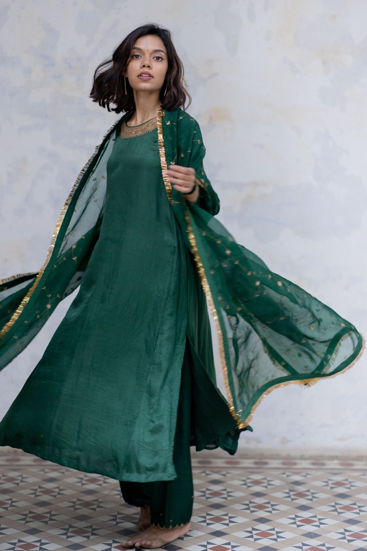 Emerald padmini jaal odhani